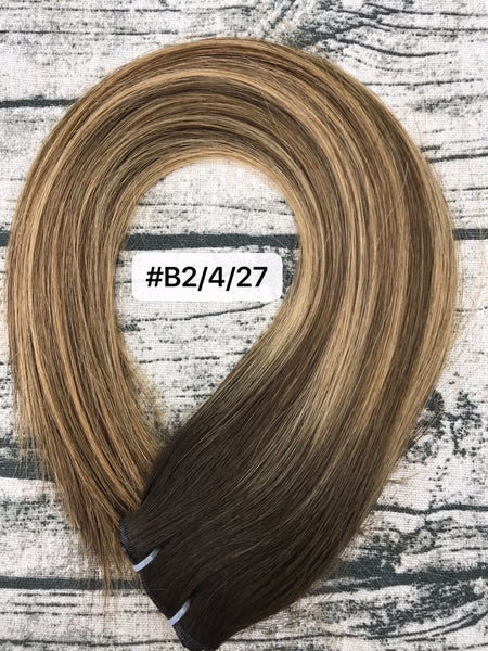 European Straight B2/4/27 Wefted Hair